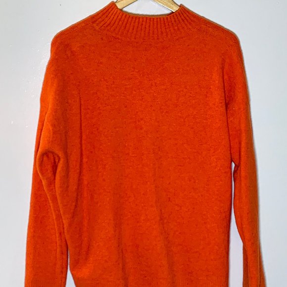 UNIQLO Women's Orange Mock Neck Sweater - Picture 2 of 3